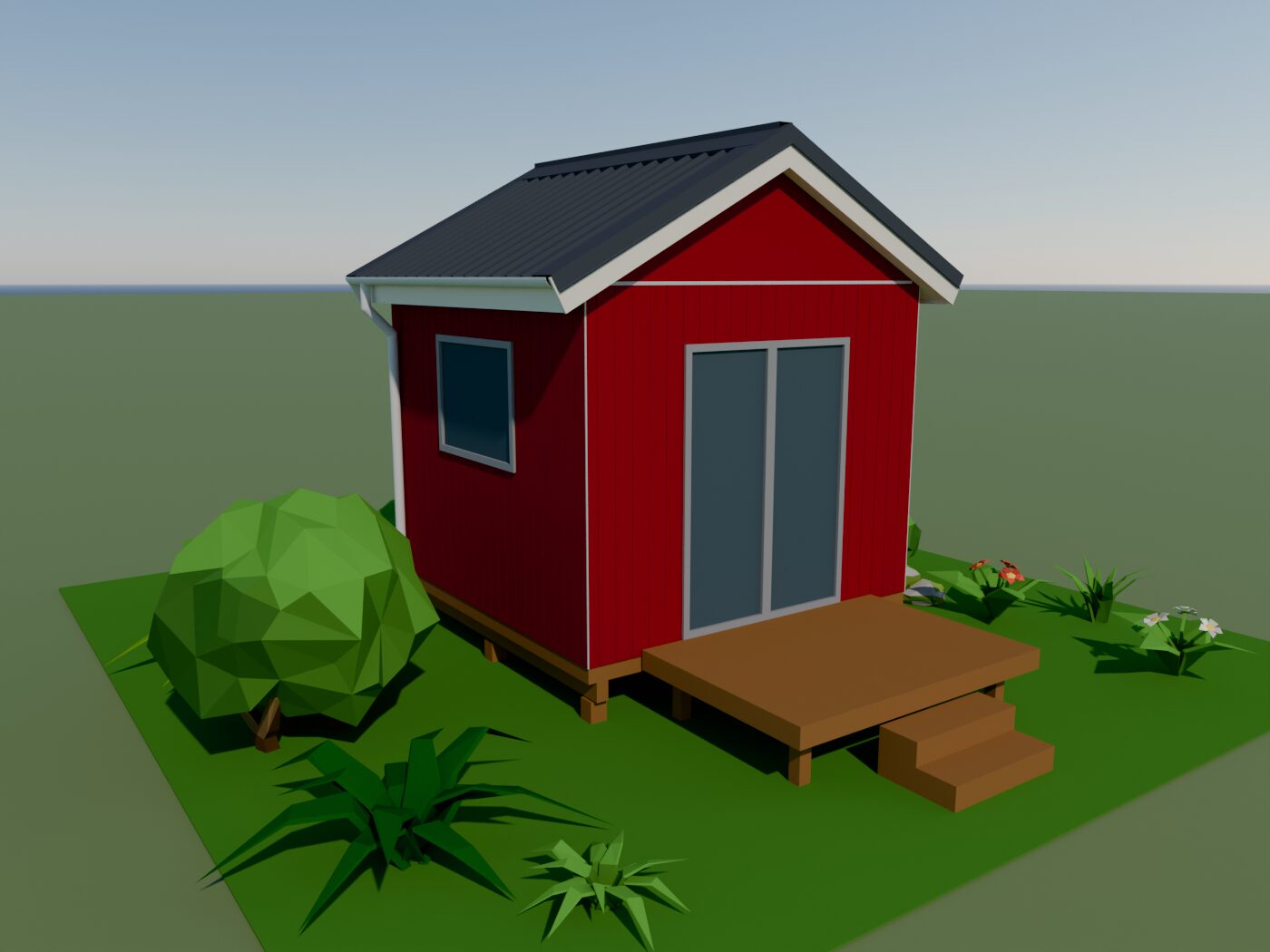 Rendered 3D view of the Nikau sleepout
