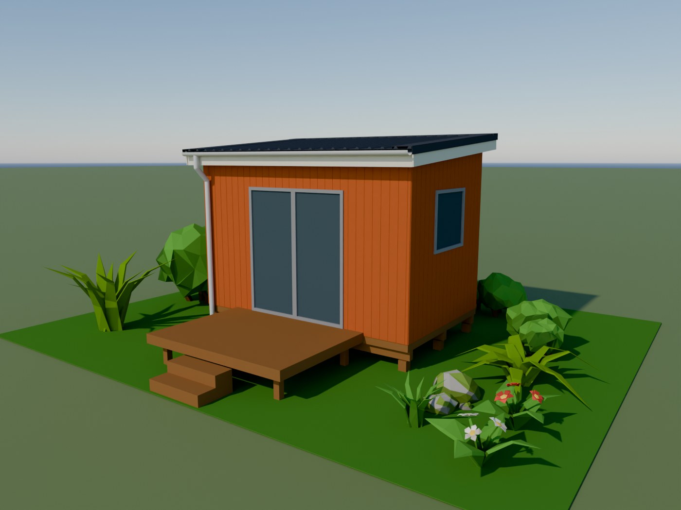 Rendered 3D view of the Rimu sleepout